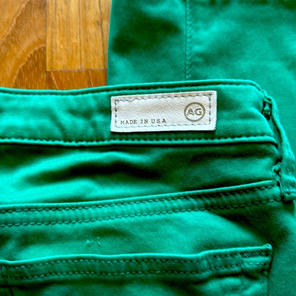 AG Adriano Goldschmied The Stilt Cigarette Leg Green Jeans Women's Size 26R - Picture 4 of 8